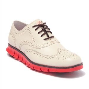 Cole Haan Zerogrand Wing Ox Ivory/Poinciana Sz10.5